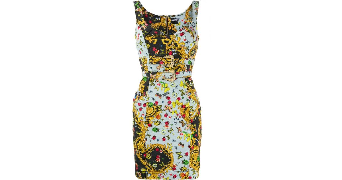 versace baroque print dress