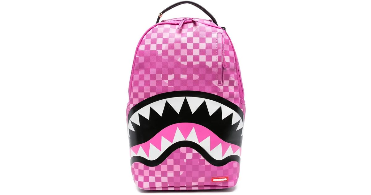 Sprayground Pink And Black Drip Check DLXSV Backpack SPRAYGROUND PINK PARADISE DLXSV BACKPACK – Magic Sneaker main image 3