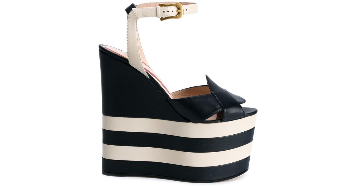 Sandalias Gucci de Cuero de color Azul | Lyst