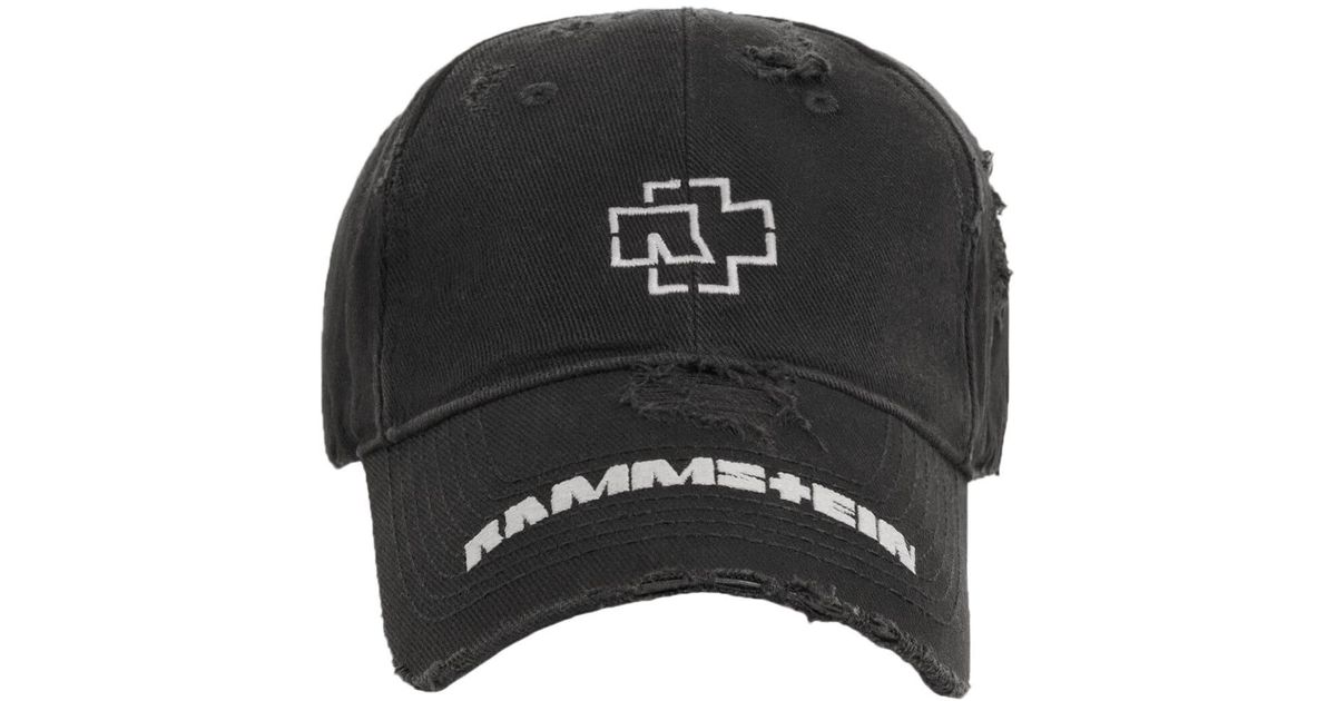 Balenciaga X Rammstein Embroidered-design Cap in Black | Lyst