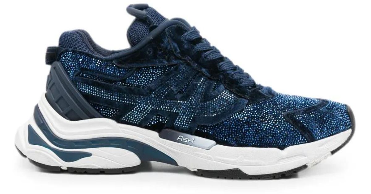 Ash Racer Crystal-Embellished Sneakers in Blue | Lyst UK