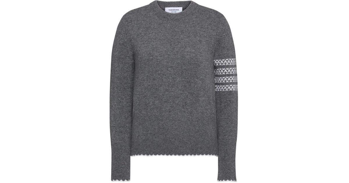 Thom Browne Grey Jumper Thom Browne Jumper Men Grey MKA510AY1506