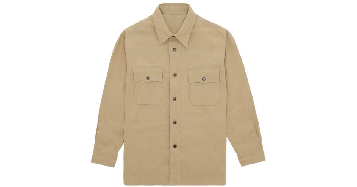 Fortela Cpo2.0 Cotton Shirt Jacket in Natural for Men | Lyst UK