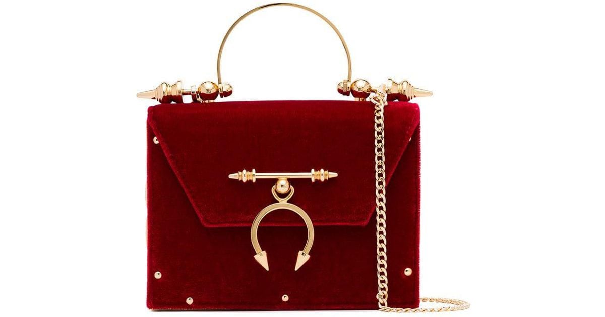 red velvet crossbody bag