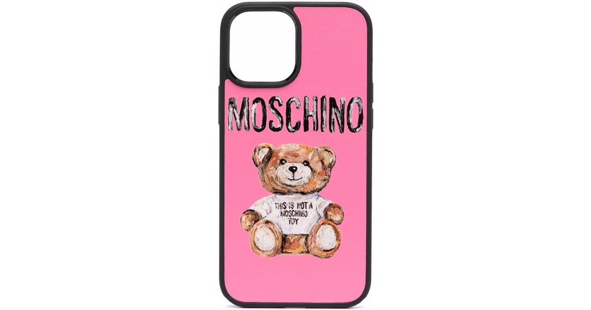 Moschino Teddy Bear Iphone 12 Pro Max Cover in Pink Lyst