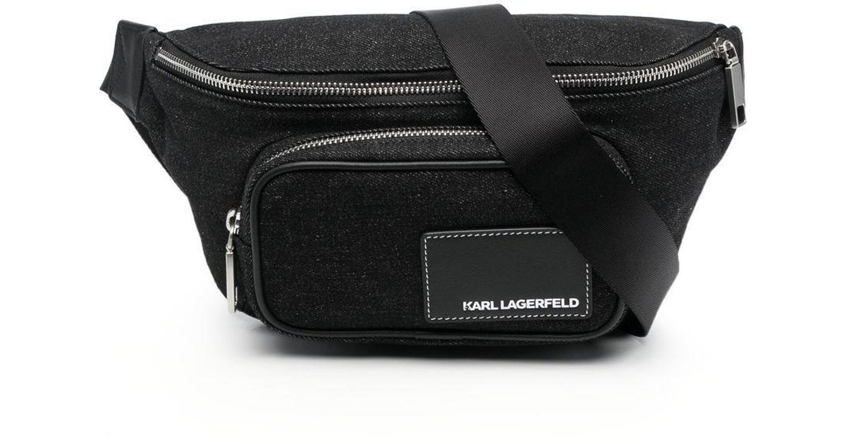 Karl Lagerfeld K/denim Belt Bag in Black for Men | Lyst UK