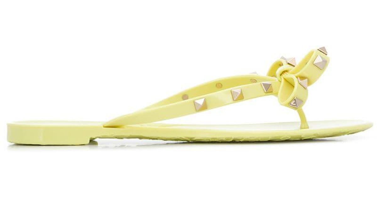 valentino bow flip flops