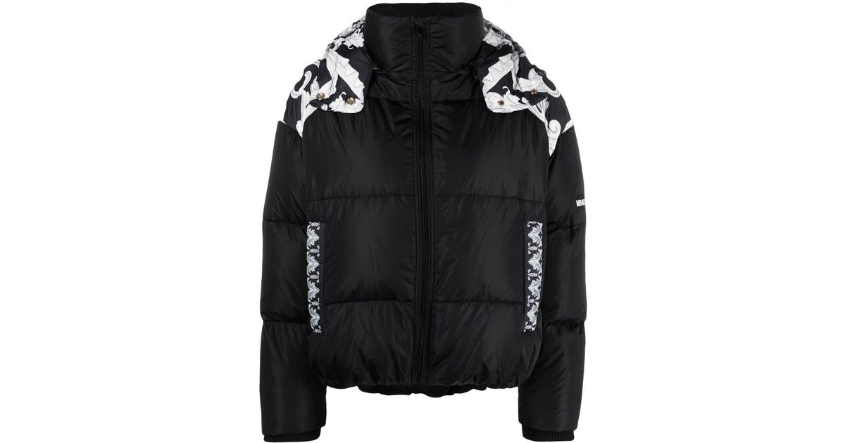 Versace Baroqueprint Puffer Jacket in Black Lyst Canada