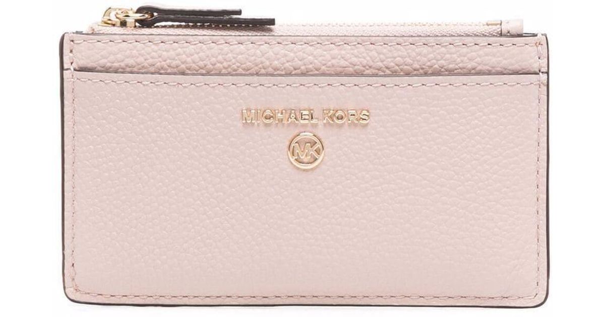 MICHAEL Michael Kors Leder Portemonnaie mit Kartenfächern in Pink - Lyst