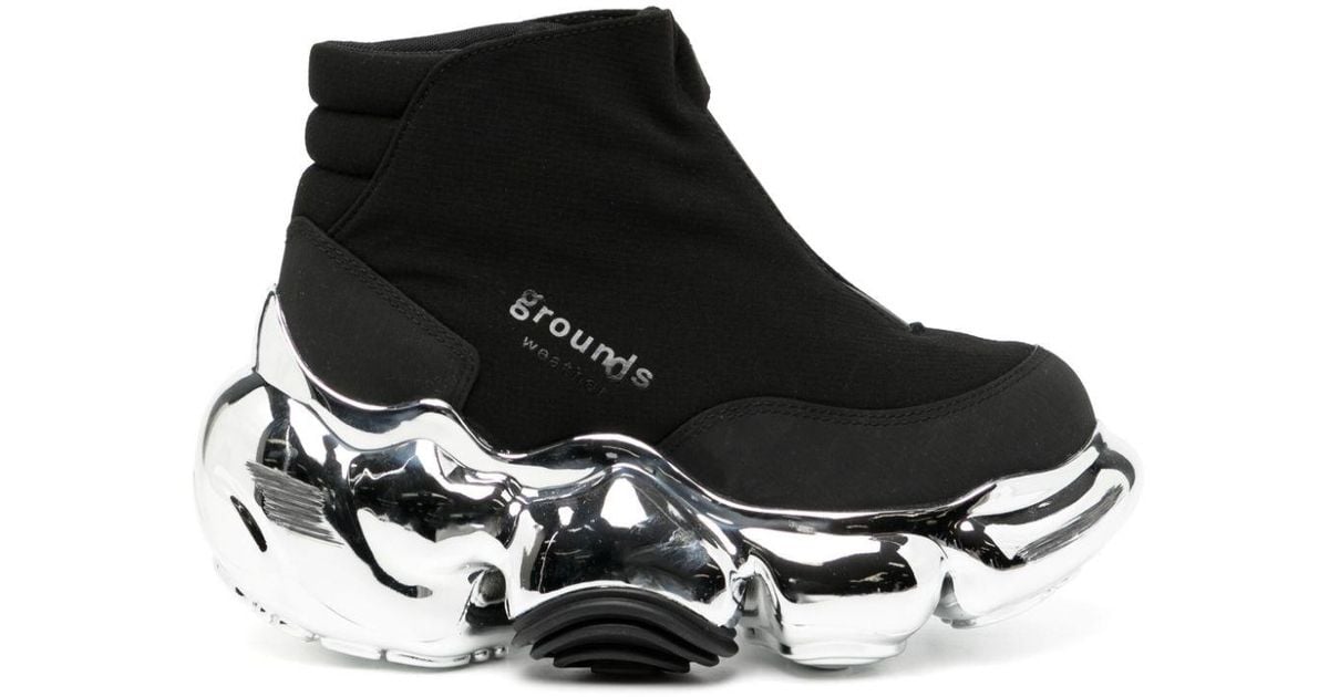 grounds Moopie Weather Chrome Sneakers in Black | Lyst