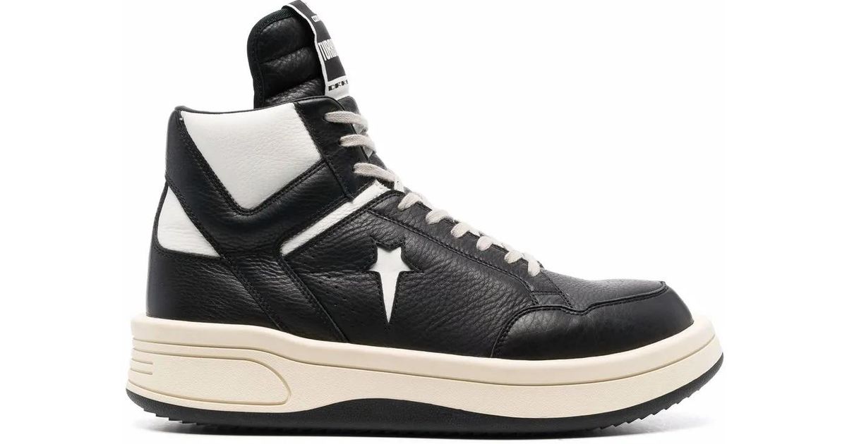 Rick Owens X Converse Drkshdw Turbowpn High-Top Sneakers in Black 