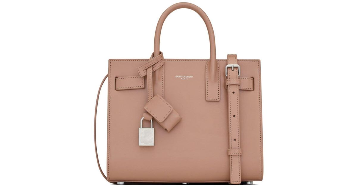 Saint Laurent Small Sac De Jour Leather Tote Bag in Pink Lyst UK