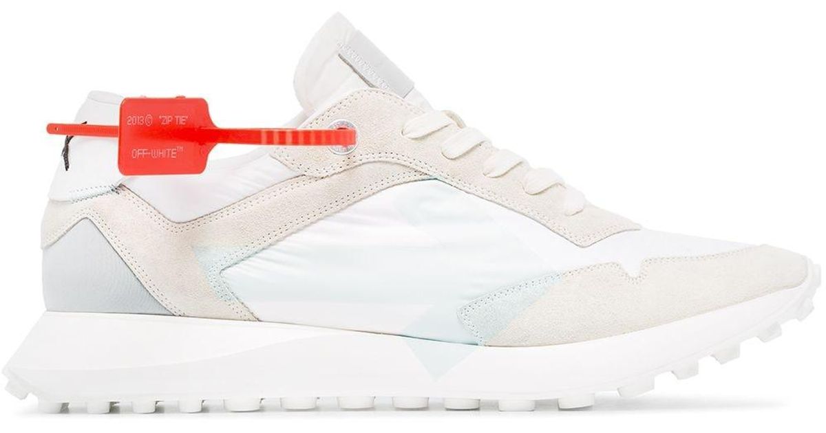 off white shoes with zip tie