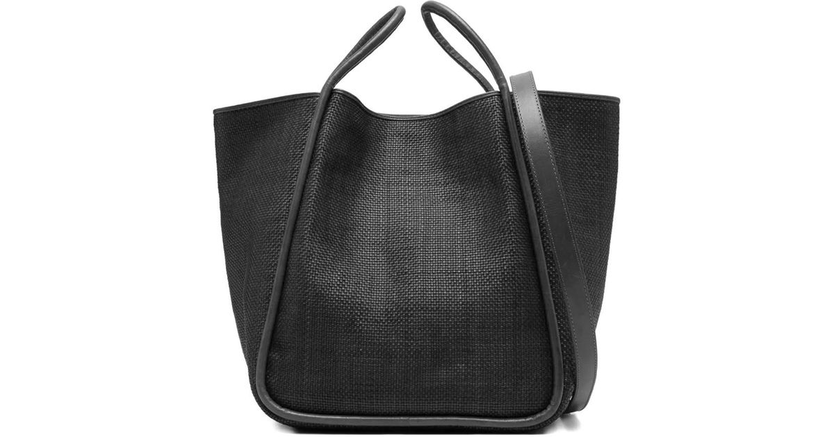 Dragon Diffusion Ana Woven Leather Tote Bag in Black | Lyst UK