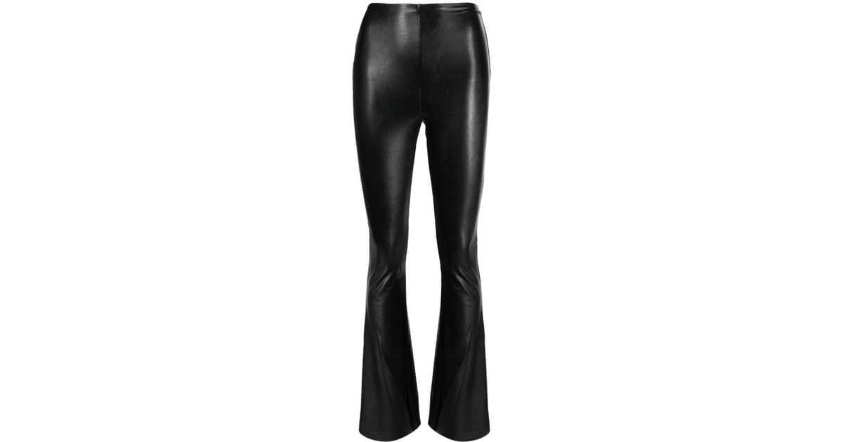 Commando Flared Fauxleather leggings in Black Lyst