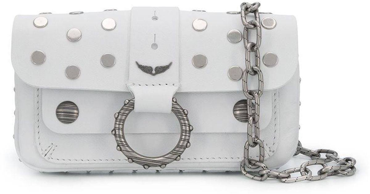 Zadig & Voltaire Leather Fashion Show Kate Studs Wallet Bag in White Lyst