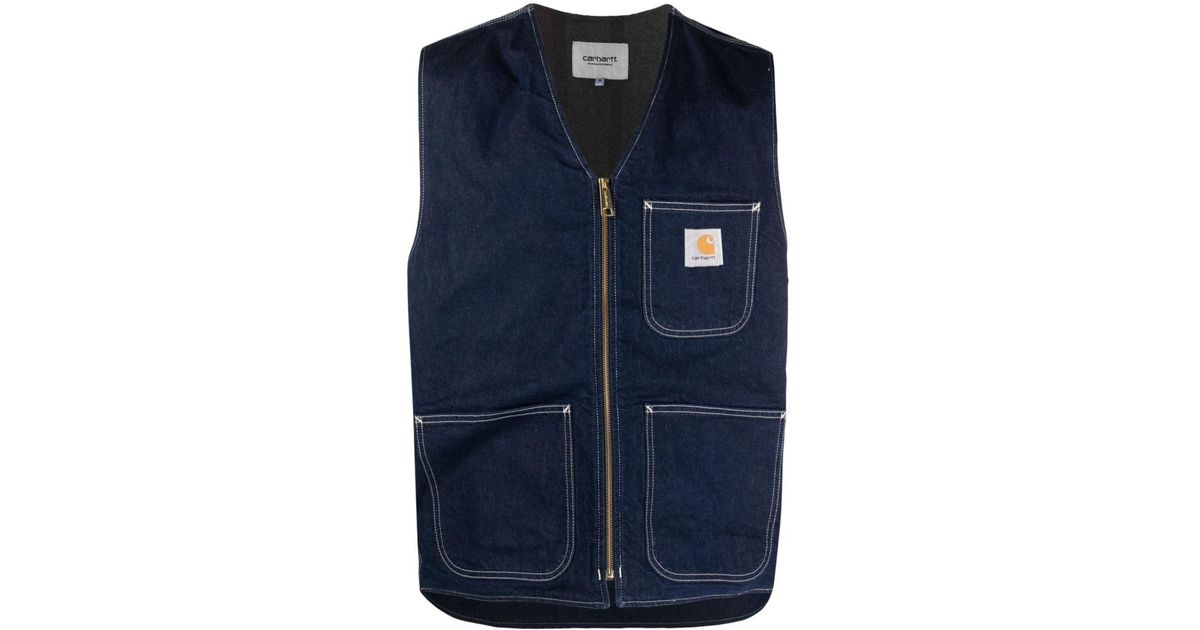Carhartt Denim Vest in Blue for Men | Lyst UK