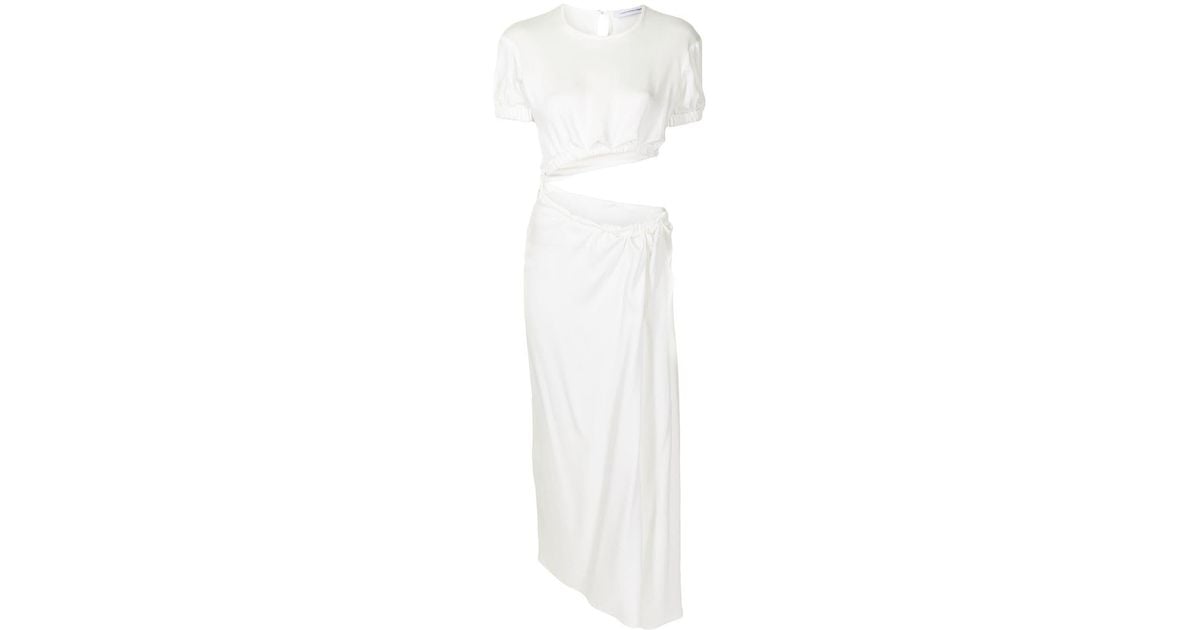 Christopher Esber Rolled Up Cut-out Dress in White | Lyst