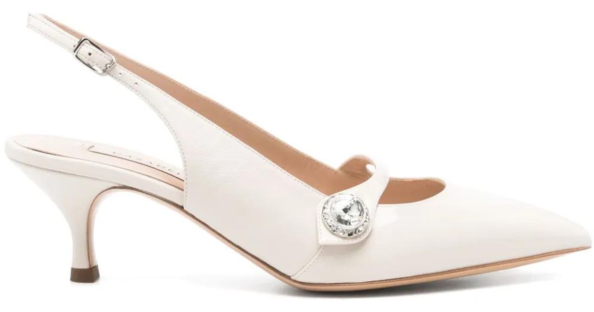 サンダル・ミュール CASADEI CHANEL TIFFANY + MINORCA T. 050 Casadei Chanel Tiffany + Menorca T. 050 Shoes in White | Lyst