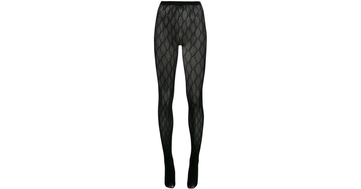 Gucci Gg Logo Tights in Black | Lyst Canada