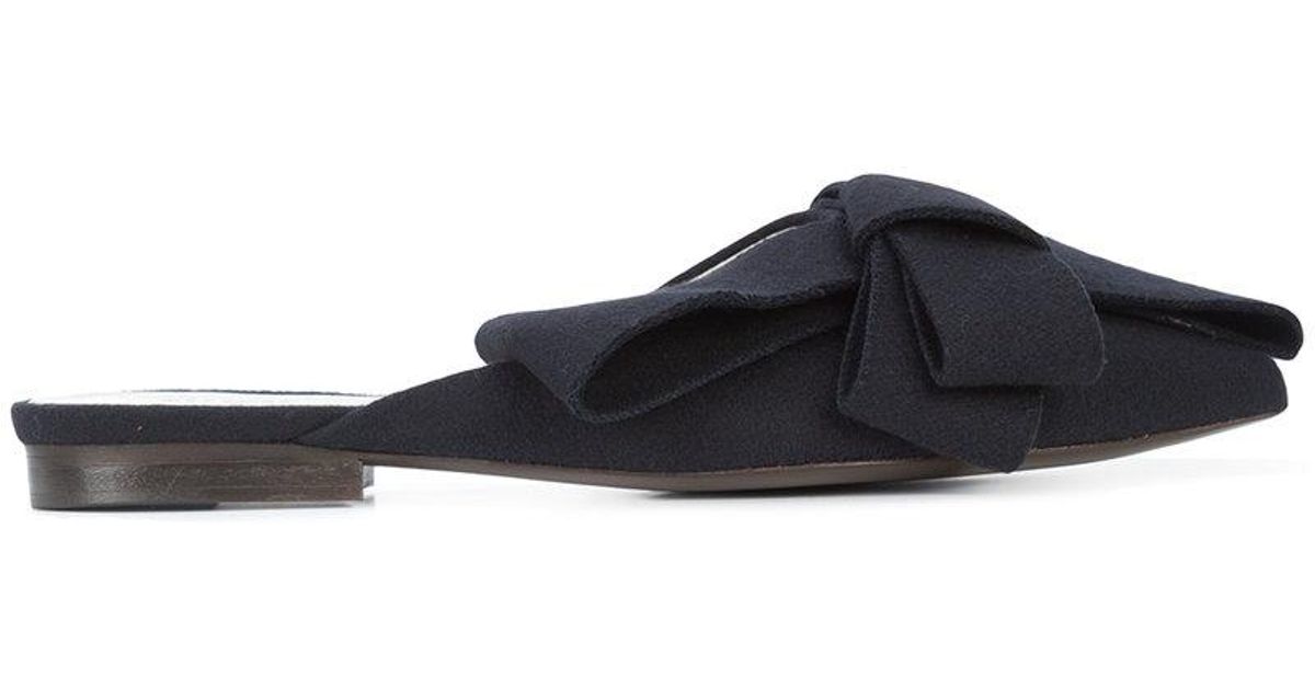 black bow mules