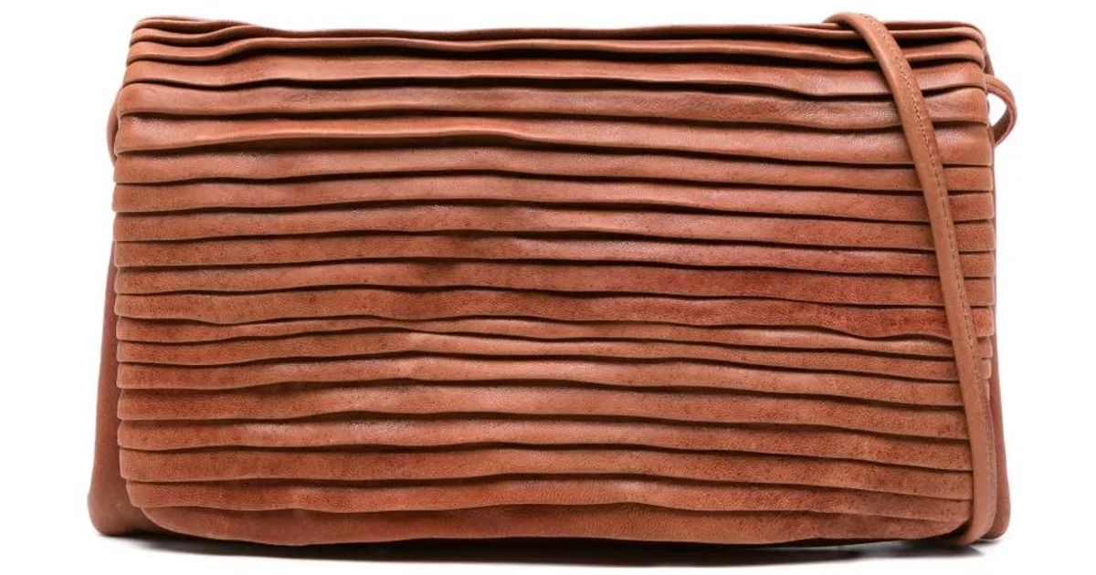 SOMMET Soffietta Pleated Cross Body Bag in Red | Lyst