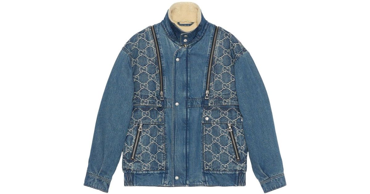 Gucci GG Jacquard Denim Jacket - Farfetch