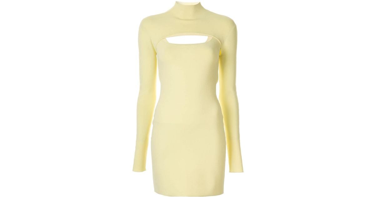 dion lee yellow dress