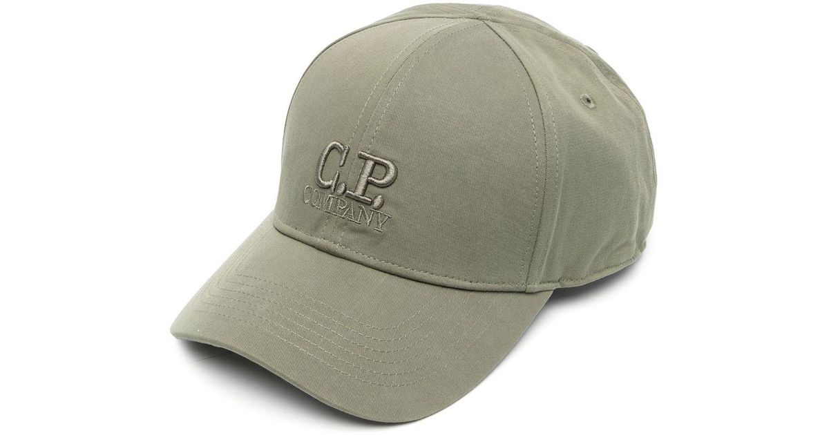 C.P. Company Logo-embroidered Baseball Cap in Gray for Men | Lyst