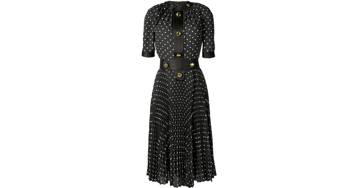 【プラダ・PRADA】Polka-dot ette dress Prada polka-dot Shirt Dress | Black | FARFETCH