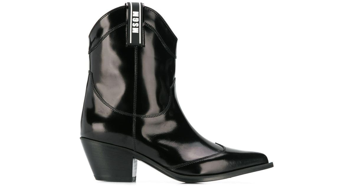 wide fitting black patent ankle boots