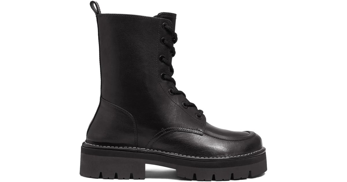 Ami Paris Leather Anatomical-Toe Boots in Black | Lyst