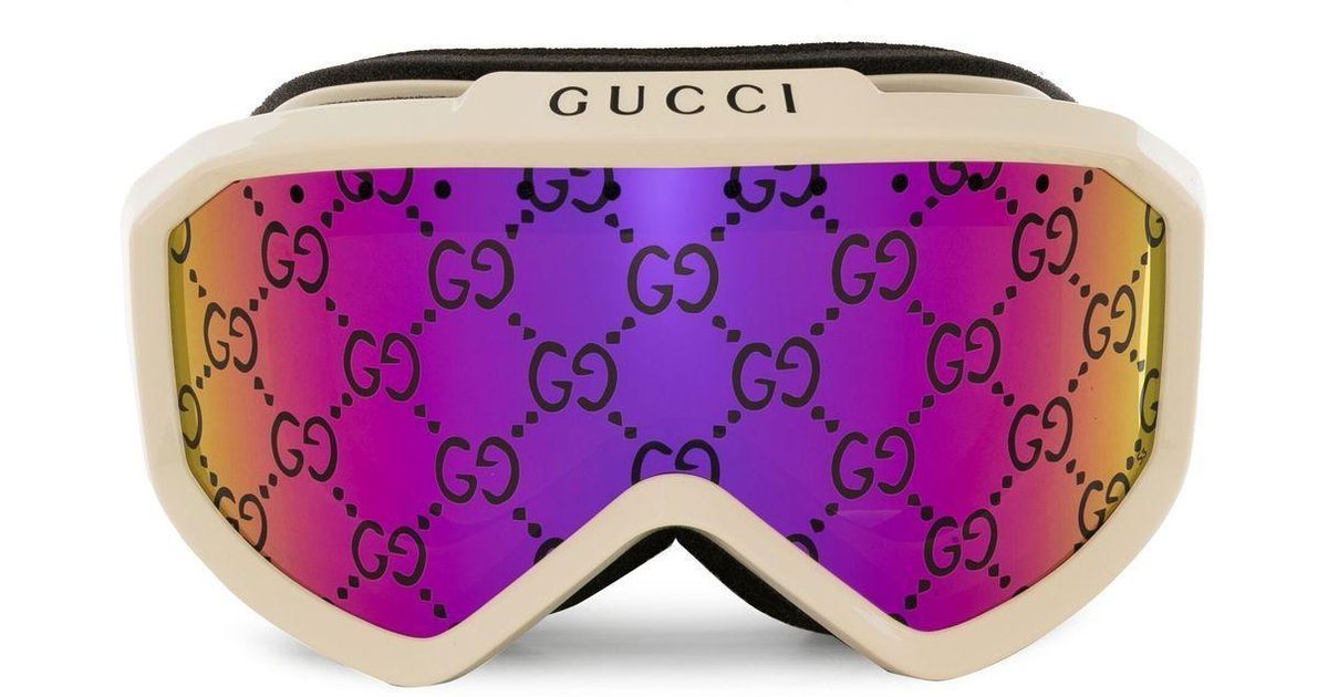 Gucci Monogram-print Ski goggles in Purple | Lyst UK