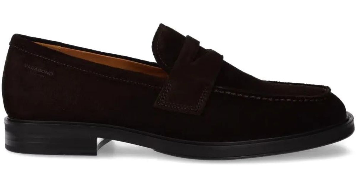Vagabond Shoemakers Andrew Suede Loafers in Black for Men | Lyst