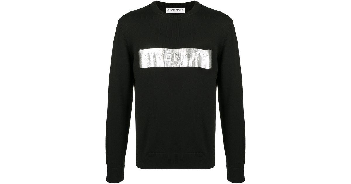 Givenchy Pullover mit Logo-Patch in Schwarz für Herren - Lyst