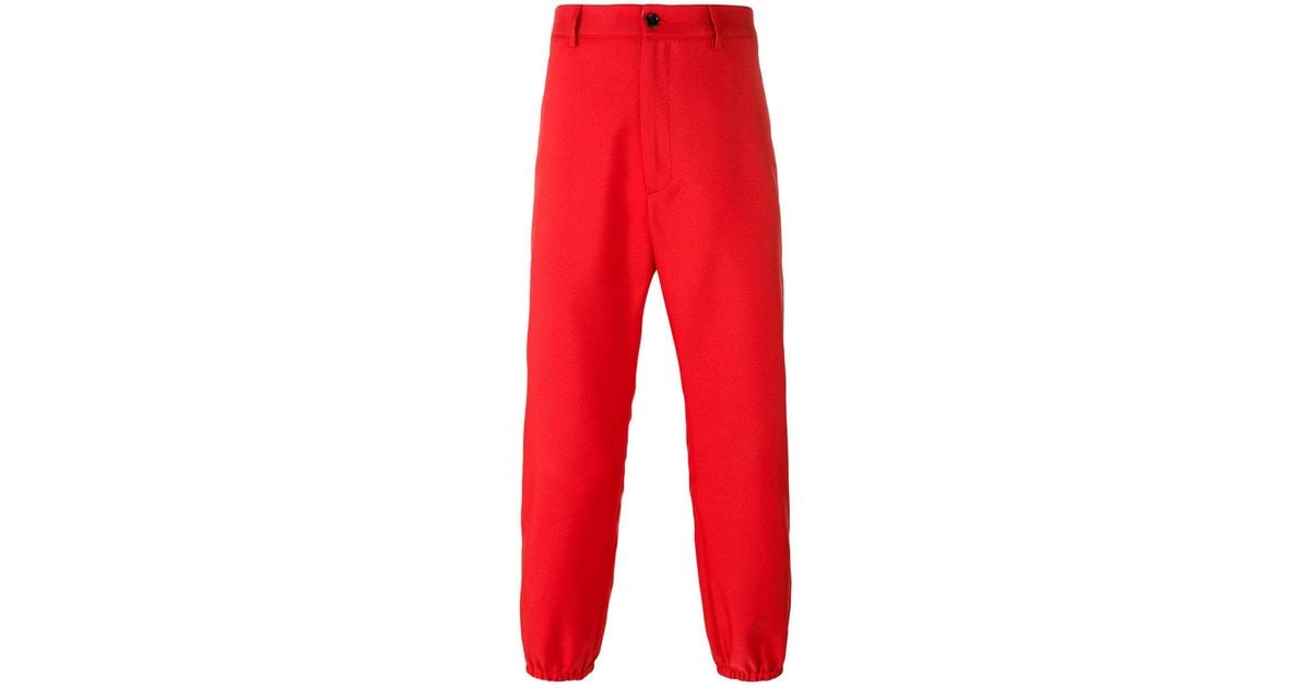 gucci red trousers