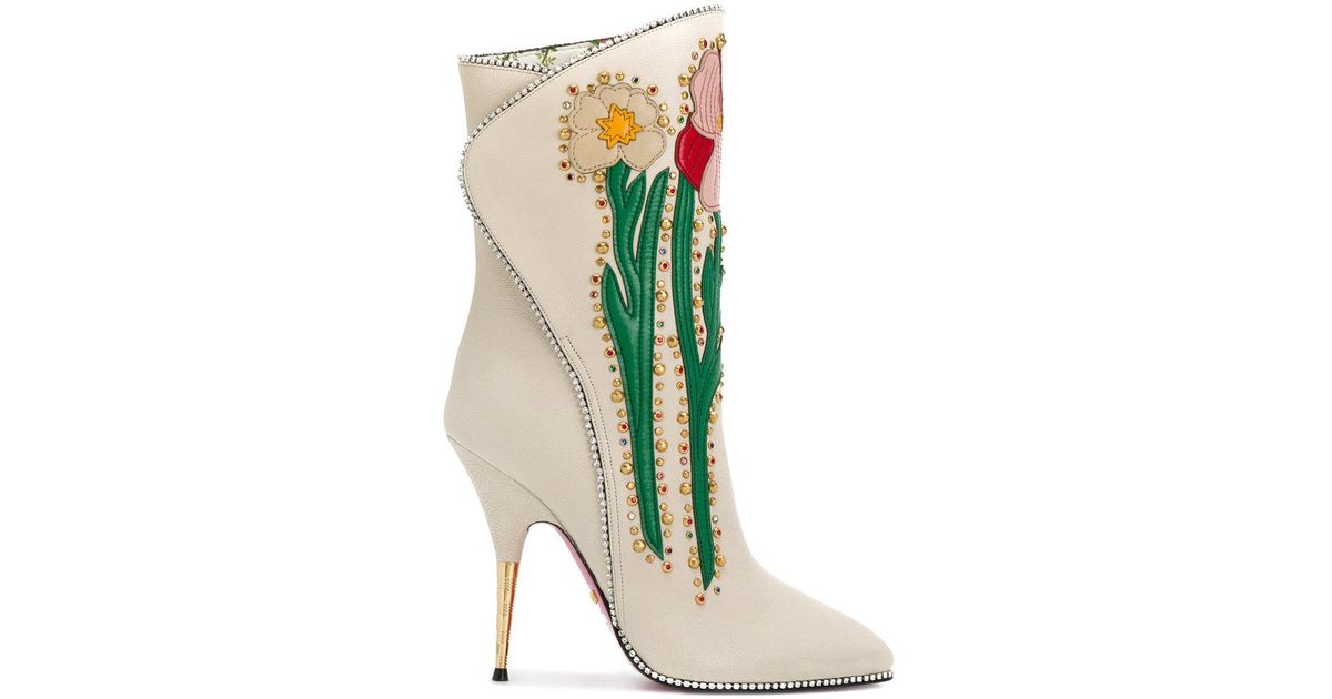 gucci flower boots