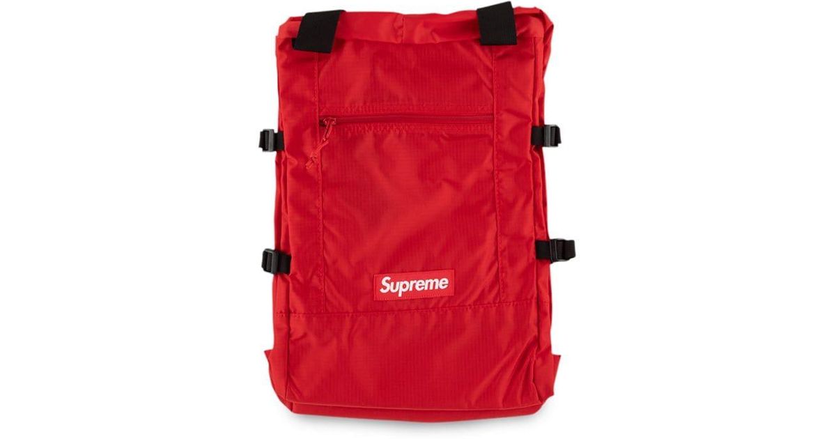 supreme red tote bag