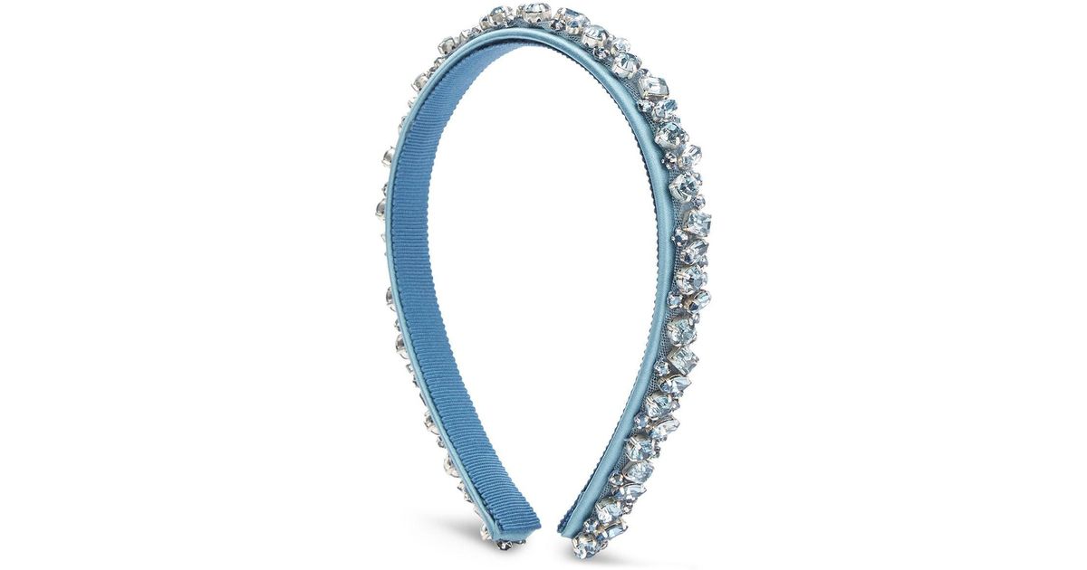 Jennifer Behr Essen Crystal-embellished Headband in Blue - Lyst