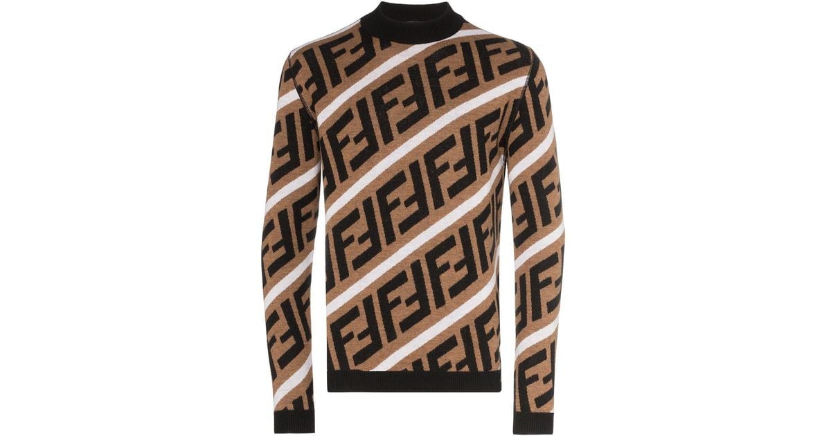 fendi diagonal monogram sweater
