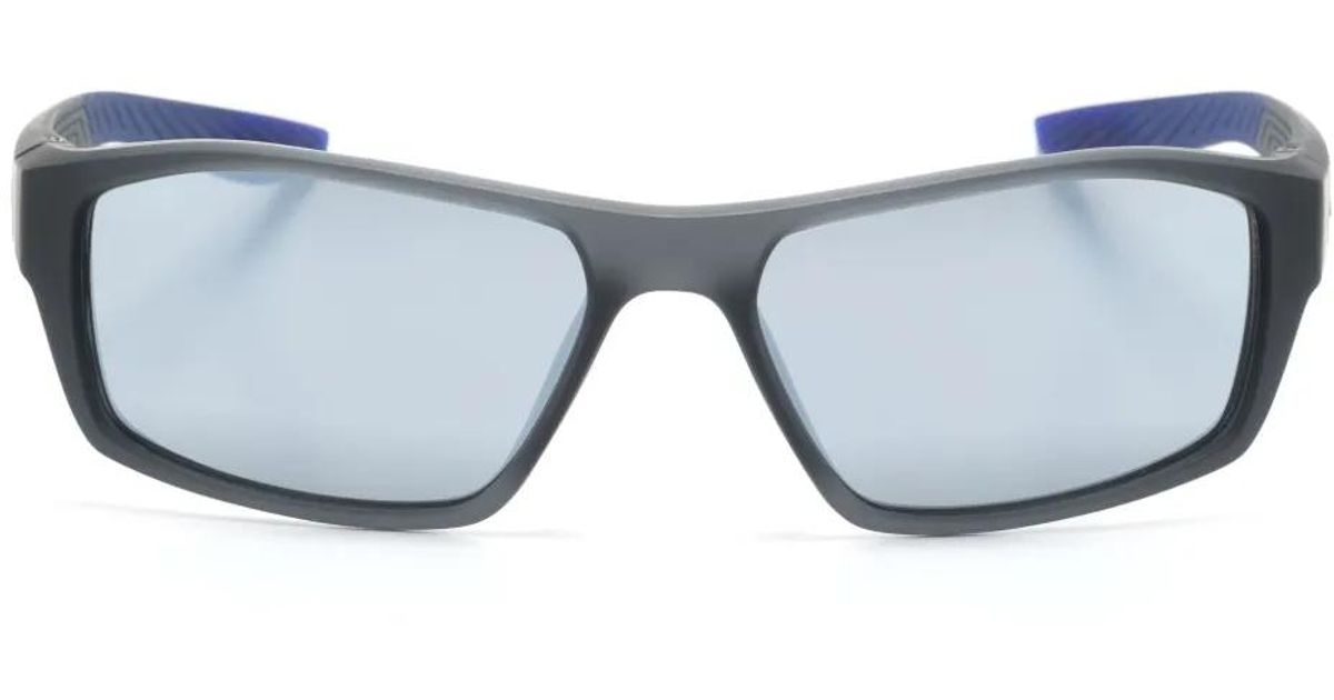 Nike Brazen Fuel Rectangle-Frame Sunglasses in Blue | Lyst