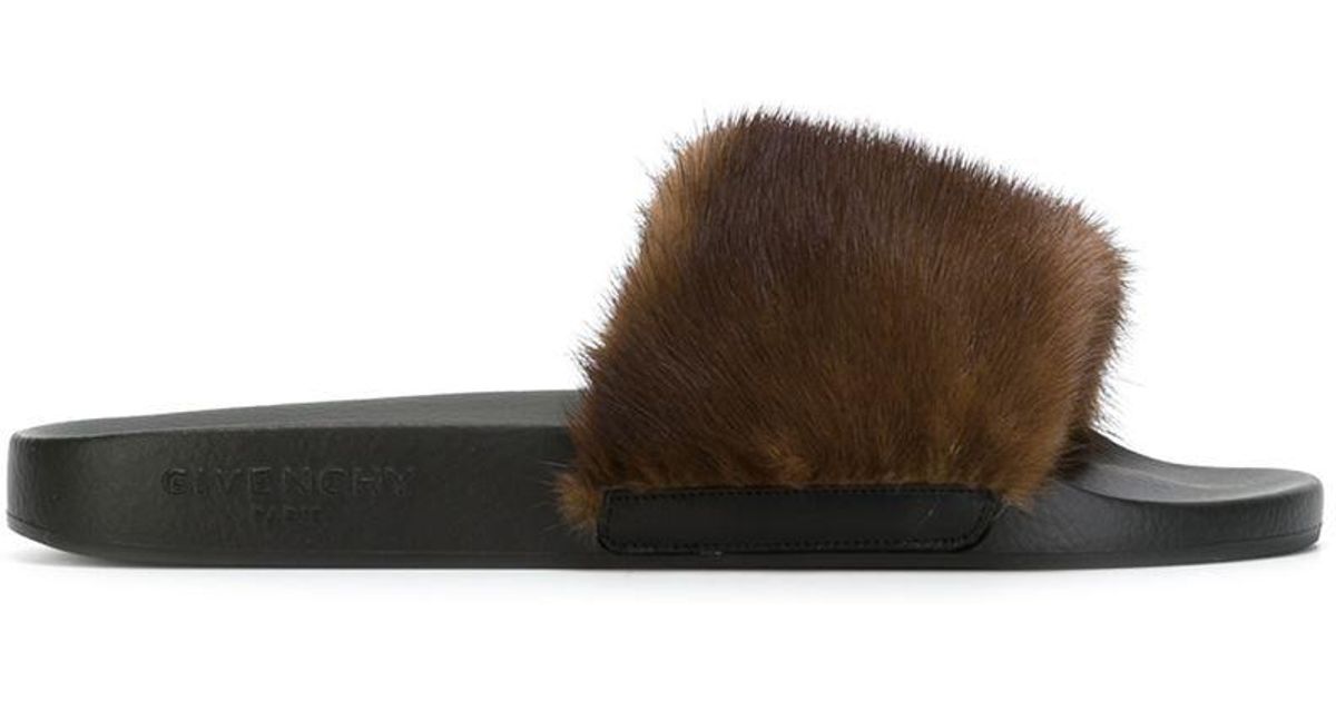 givenchy fur slides sale