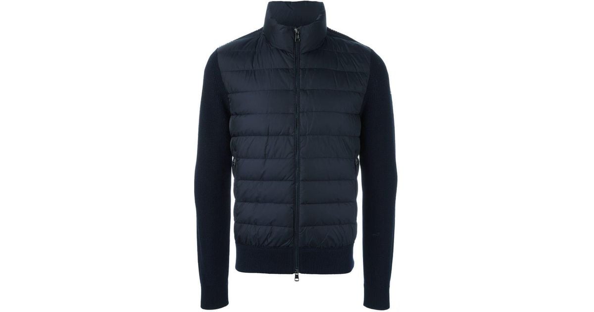 Moncler Wool Maglione Tricot Cardigan in Blue for Men | Lyst