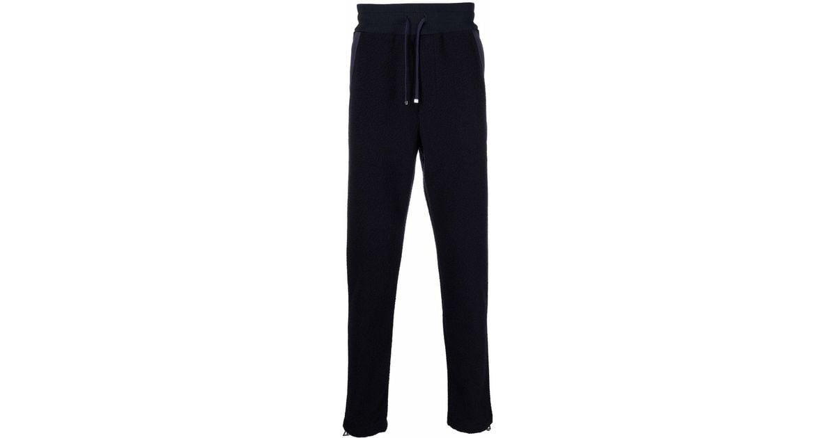 Amiri Fleece Drawstring-waist Track Pants in Blue for Men - Lyst
