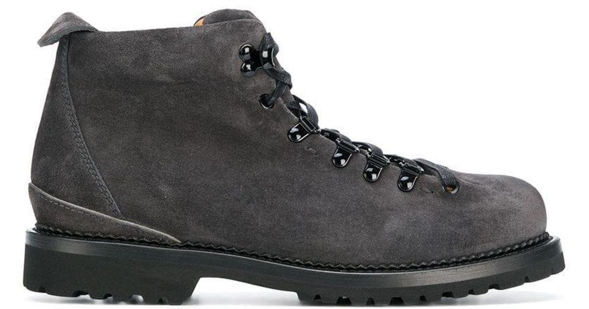 Buttero Chamois Leather Hiking Boots in Grey (Gray) for Men Lyst