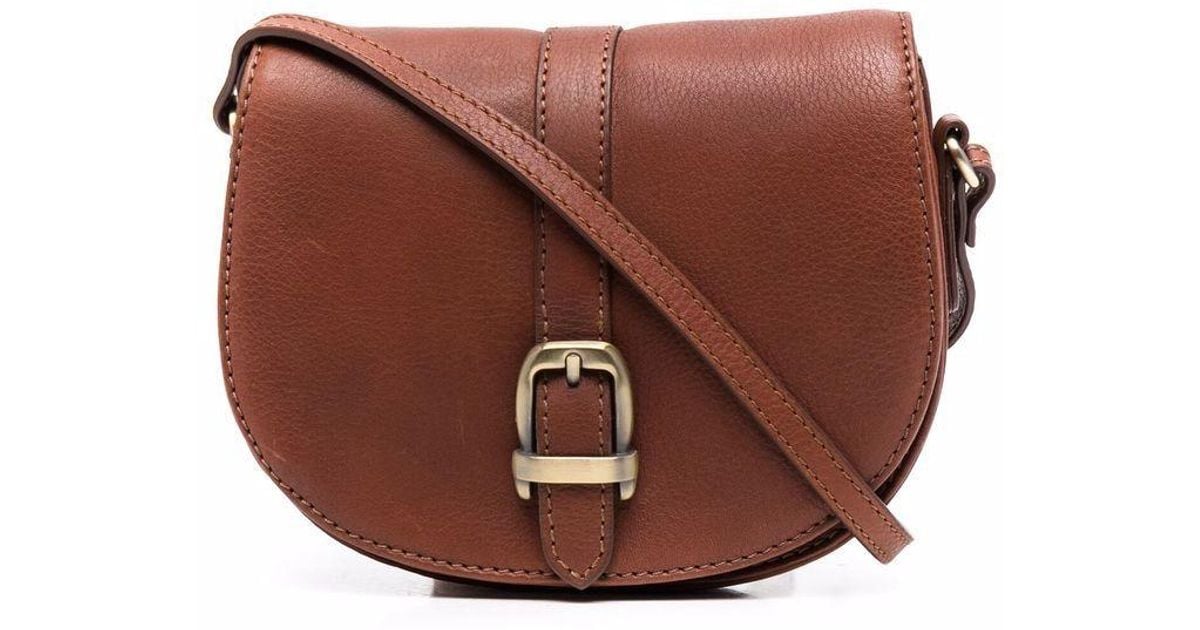 Barbour Laire Leather Saddle Bag in Brown - Lyst