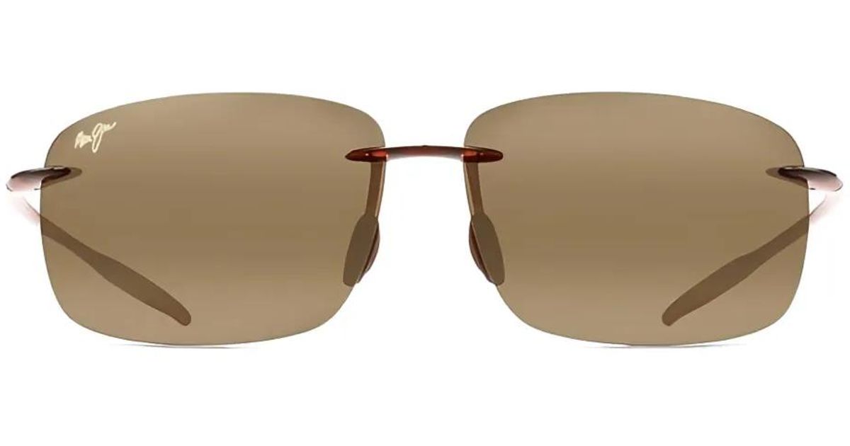 Maui Jim Breakwall Rimless Sunglasses in Brown for Men | Lyst UK