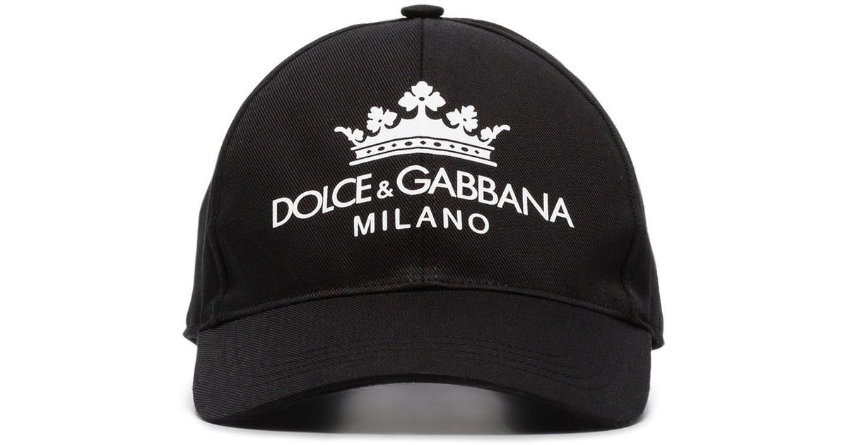 Casquette à logo imprimé Coton Dolce & Gabbana pour homme en coloris Noir -  Lyst