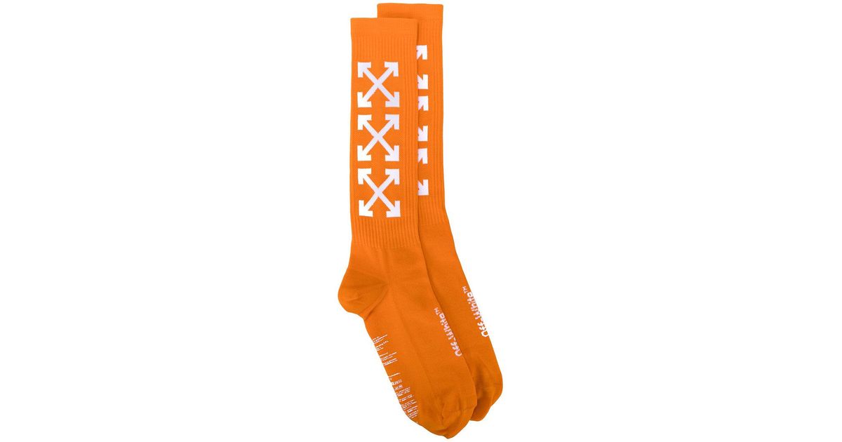 off white socks orange
