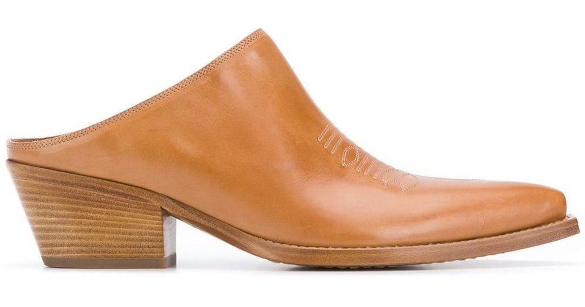 Sartore Western Mules in Brown Lyst Australia